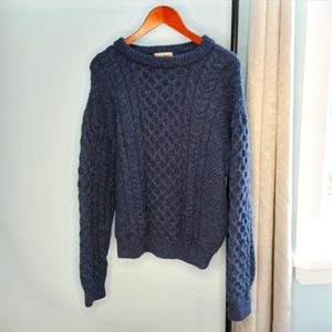 L.L. Bean Irish Wool Cable Knit Sweater